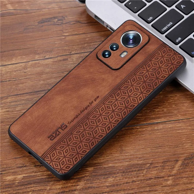 AZNS Pour Xiaomi 12 Pro 5G / 12S Pro 5G / 12 Pro (dimensité) 5G Case de Téléphone Impression de la Drop - Brun