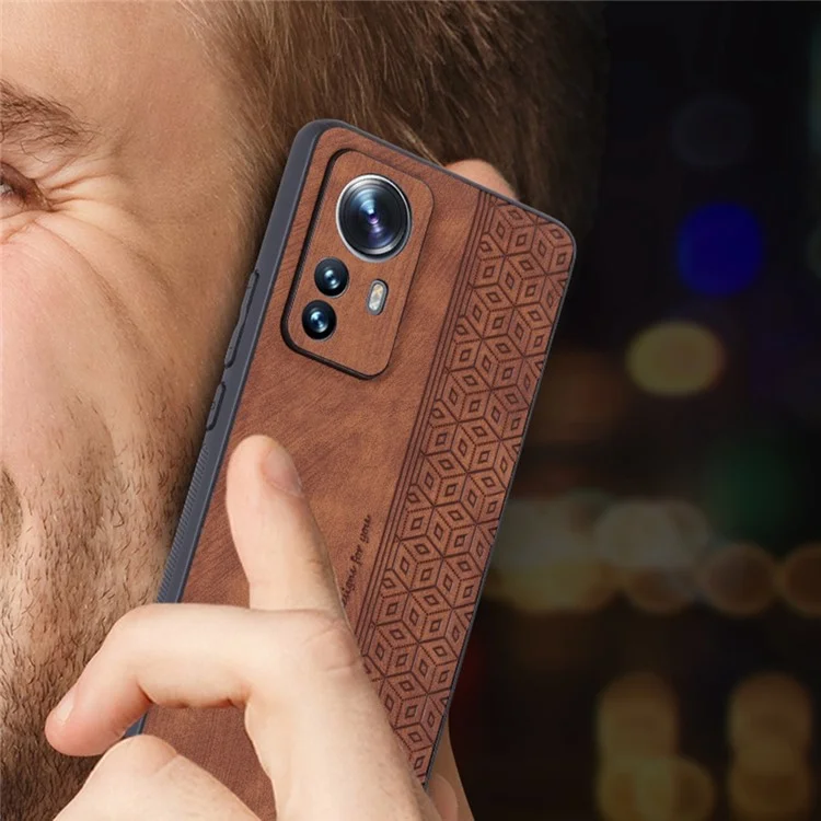 AZNS Pour Xiaomi 12 Pro 5G / 12S Pro 5G / 12 Pro (dimensité) 5G Case de Téléphone Impression de la Drop - Brun