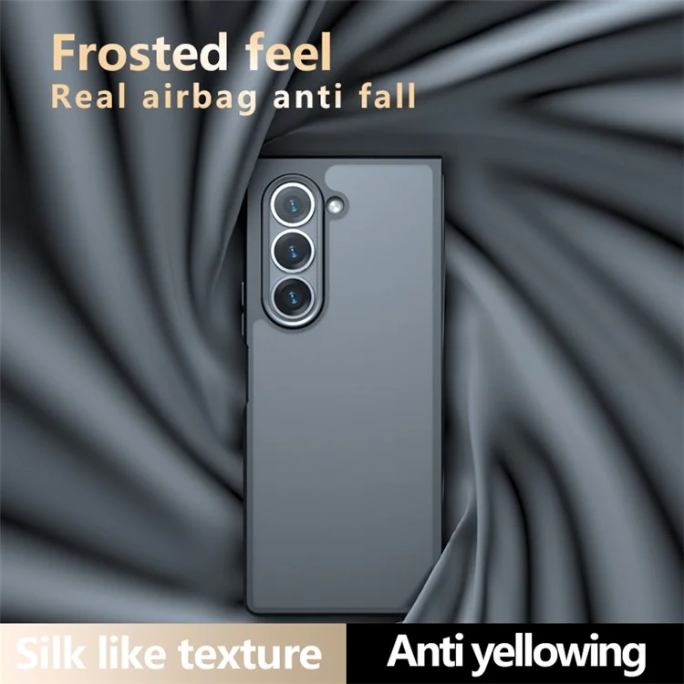 Per Samsung Galaxy Z Fold6 5G Custodia all'ingrosso Caso TPU+PC Guscio del telefono - Trasparente Nero