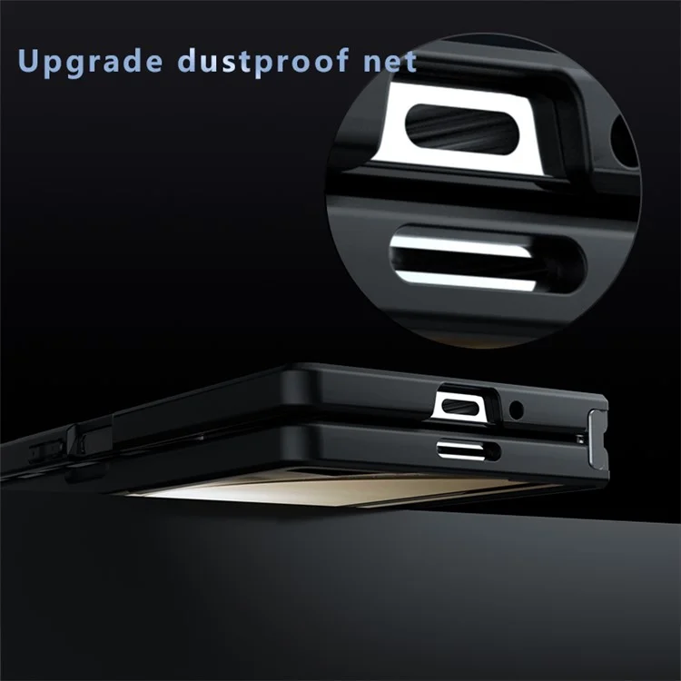 Per Samsung Galaxy Z Fold6 5G Custodia all'ingrosso Caso TPU+PC Guscio del telefono - Trasparente Nero
