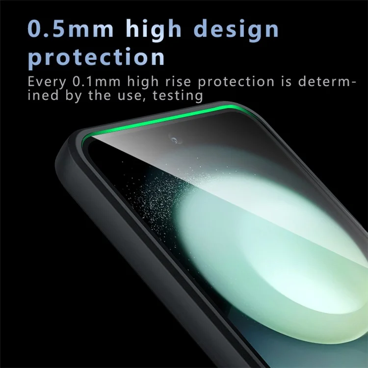 Per Samsung Galaxy Z Flip6 5G Custodia antiurto in TPU+PC - Nero Trasparente