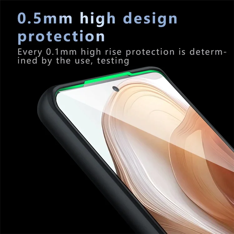 Для Motorola Edge 50 Ultra 5G Чехол Кожа-Касание ТПУ+ПК Матовый Чехол для Телефона, Прозрачный Черный