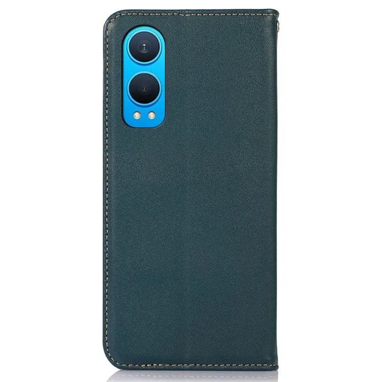 KHAZNEH For OnePlus Nord CE4 Lite 5G / Oppo K12x 5G (China) Case Genuine Cow Leather Phone Cover - Green