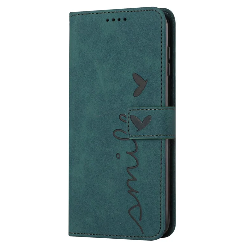 For Xiaomi Redmi 13 5G / 13 4G / Note 13R 5G / Poco M6 4G Case Wallet Imprinted PU Leather Phone Stand Cover - Green