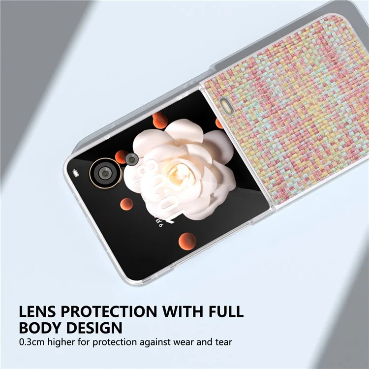 Étui Flip 5G Magic V For Honor avec texture à carreaux en cuir+PC - Rose
