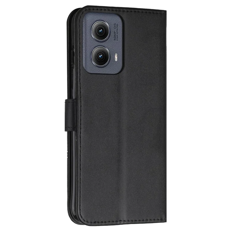 Pour Motorola Edge (2024) 5G Étui Portefeuille Cuir PU Support Téléphone - Noir