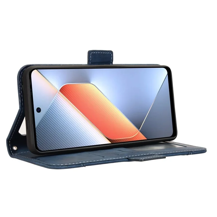 Pour TECNO Pova 6 Neo Étui Plusieurs Fentes Pour Cartes Support En Cuir Housse De Téléphone - Bleu
