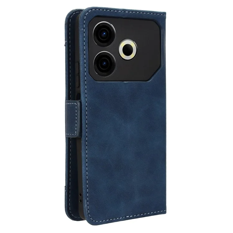 Pour TECNO Pova 6 Neo Étui Plusieurs Fentes Pour Cartes Support En Cuir Housse De Téléphone - Bleu