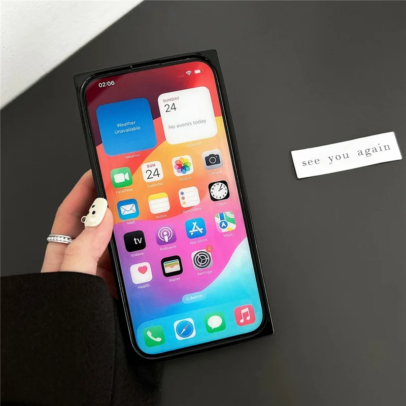 For iPhone 15 Pro Max Square Case Pattern Matte TPU Phone Cover - Titanium Grey Skull