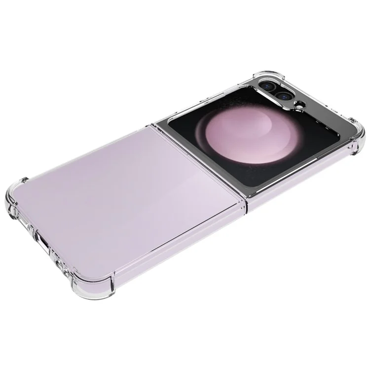 Pour Samsung Galaxy Z Flip6 5G Étui de téléphone fin et ajusté en TPU, non glissant, transparent pour téléphone portable HD