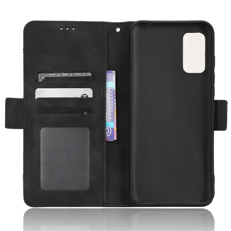 For Wiko Power U10 / Power U20 PU Leather Folio Wallet Cover Magnetic Closure Multiple Card Slots Stand Flip Cover - Black