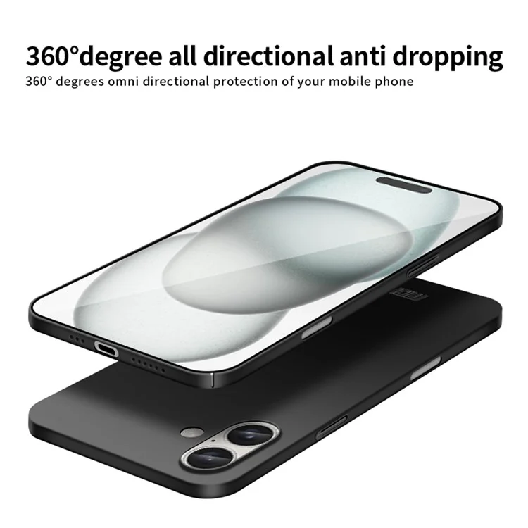 MOFI Shield Matte Series для iPhone 16 Plus Чехол Ультратонкий PC Защитный чехол - Черный