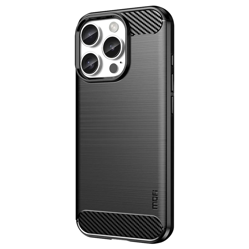 MOFI JK TPU Series-1 For iPhone 16 Pro Max Case Brushed TPU Phone Cover - Black