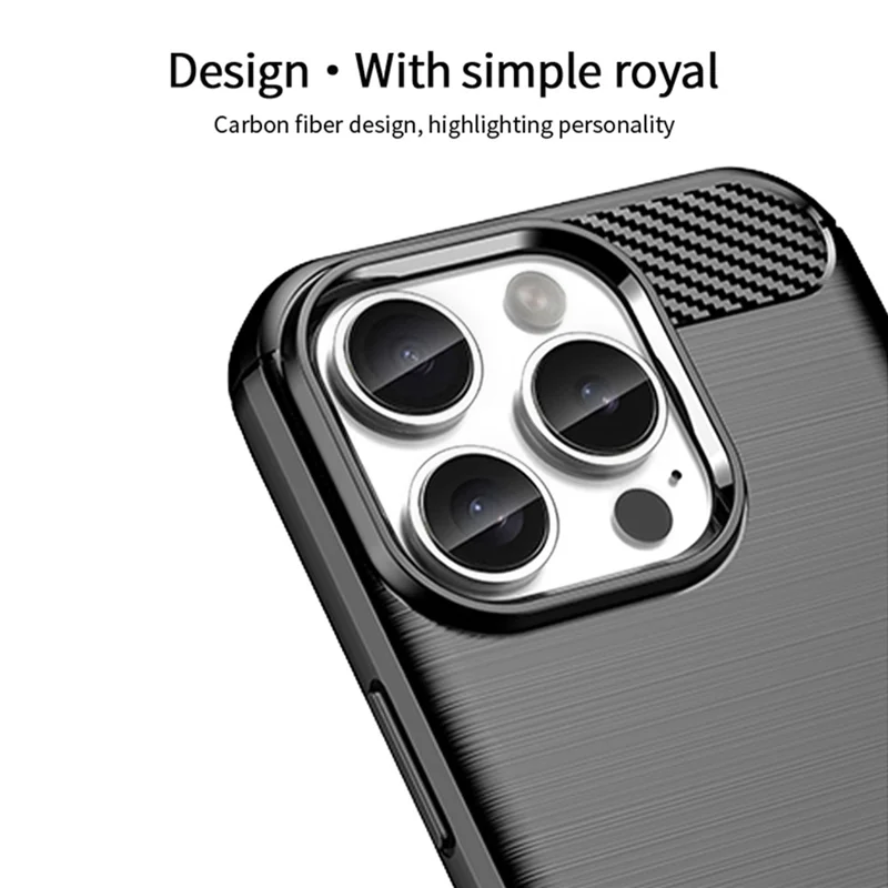 MOFI JK TPU Series-1 For iPhone 16 Pro Max Case Brushed TPU Phone Cover - Black
