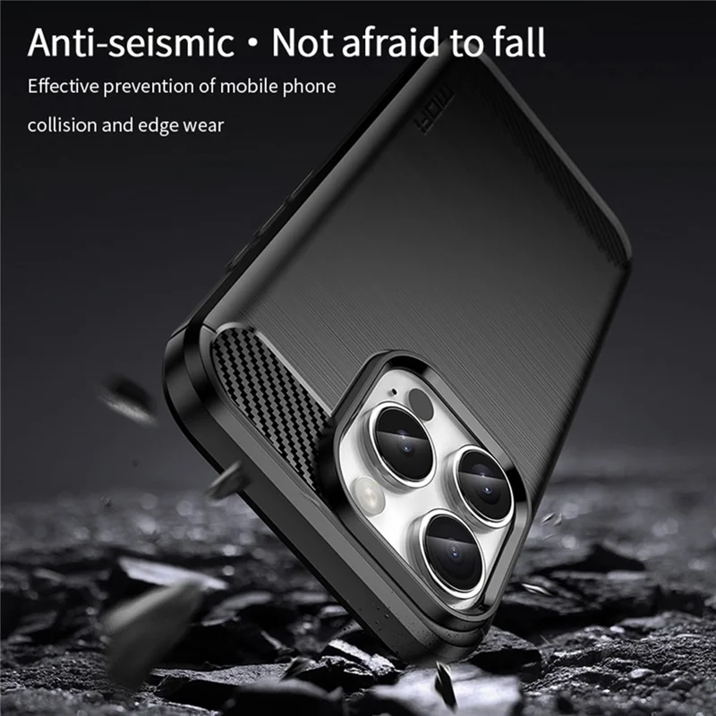 MOFI JK TPU Series-1 For iPhone 16 Pro Max Case Brushed TPU Phone Cover - Black