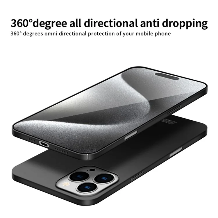 MOFI Shield Matte Series for iPhone 16 Pro Case Ultra Slim PC Protective Cover - Black