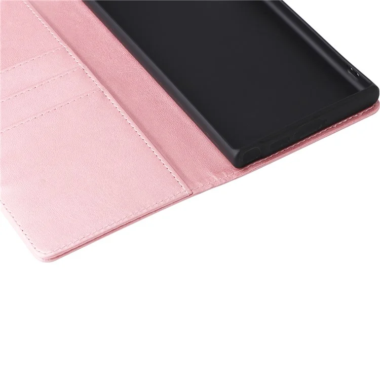 Para Samsung Galaxy S23 Ultra Case Leather RFID Blocking Wallet Phone Cover - Pink