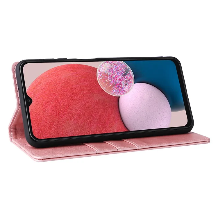 Per Samsung Galaxy A13 4G / A13 5G / A04s 4G / A04 4G / M13 5G Custodia in Pelle con Blocco RFID Portafoglio Cover per Telefono - Rosa