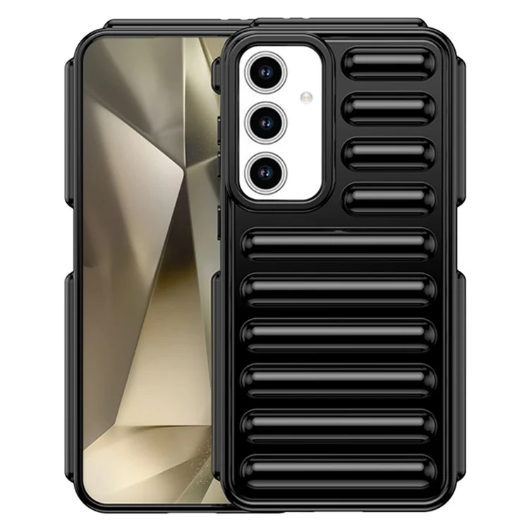 Capsule Series Phone Case for Samsung Galaxy S24 FE Anti-Scratch TPU Phone Cover - Black
