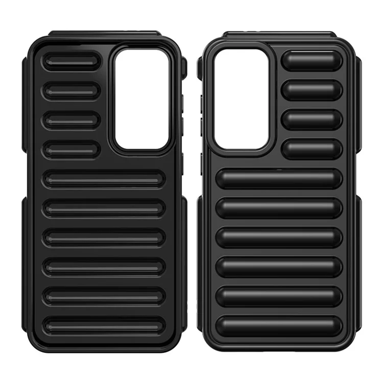 Capsule Series Phone Case for Samsung Galaxy S24 FE Anti-Scratch TPU Phone Cover - Black