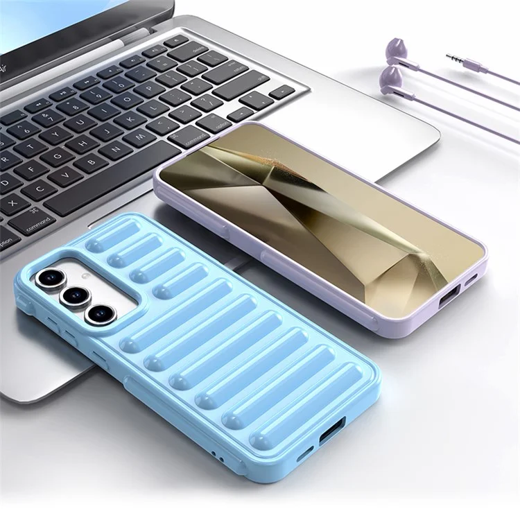 Capsule Series Phone Case for Samsung Galaxy S24 FE Anti-Scratch TPU Phone Cover - Black