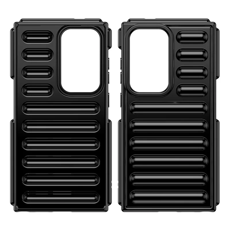 Капсульные серии для чехла Samsung Galaxy S23 Ultra Phone Case Anti-Collision TPU Cover - Черный