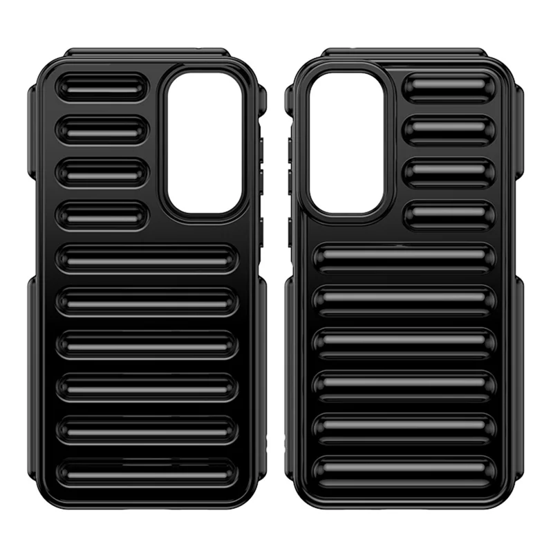 Capsule-serie voor Samsung Galaxy A55 5G TPU-telefoonhoesje met valbeveiliging - Zwart