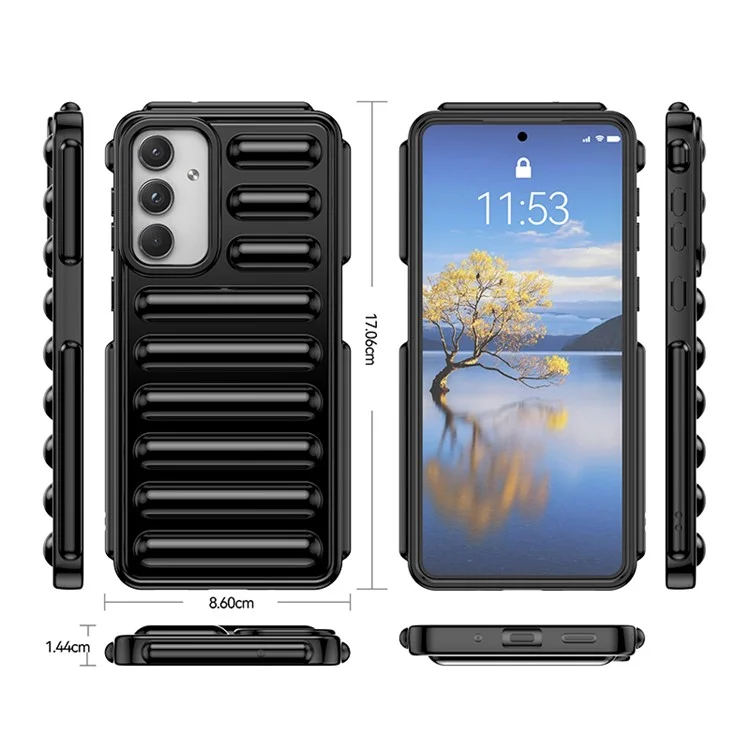 Funda de teléfono móvil de TPU en serie Cápsula para Samsung Galaxy M55 5G / C55 5G / F55 5G - Negro