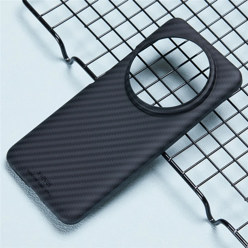 X-LEVEL For Xiaomi 14 Ultra Case Thin Hard PC Carbon Fiber Texture Protective Cover