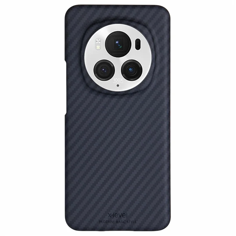 X-LEVEL Per Honor Magic6 Pro 5G Case Texture in Fibra di Carbonio Copertura PC Prevenzione Cadute