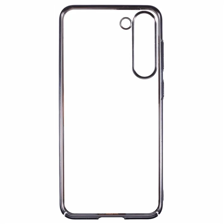 X-LEVEL For Samsung Galaxy S23 Case Hard PC Transparent Protective Cover Electroplating Frame - Black