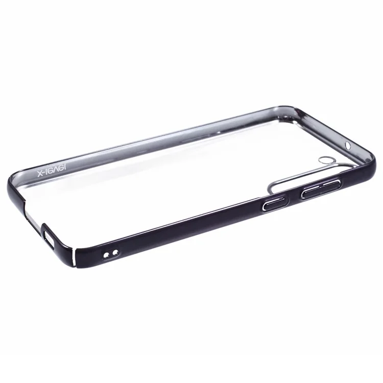 X-LEVEL For Samsung Galaxy S23 Case Hard PC Transparent Protective Cover Electroplating Frame - Black