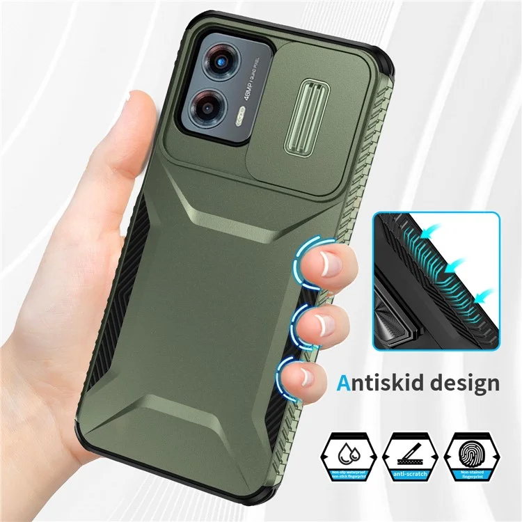 For Motorola Moto G 5G (2023) Case Full Camera Protection TPU+PC Phone Cover Double Layer - Green