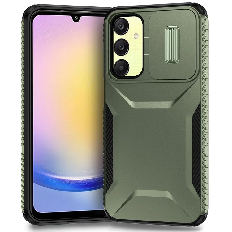 Pour Samsung Galaxy A25 5G (Global) (161,0 X 76,5 X 8,3 mm) Coque TPU+PC Grade Militaire Anti-Choc - Vert