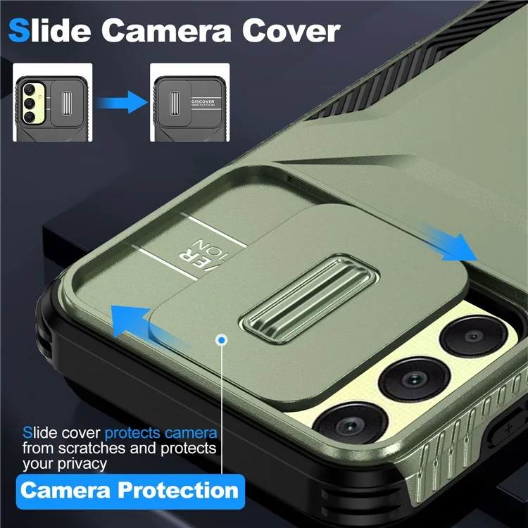 Pour Samsung Galaxy A25 5G (Global) (161,0 X 76,5 X 8,3 mm) Coque TPU+PC Grade Militaire Anti-Choc - Vert