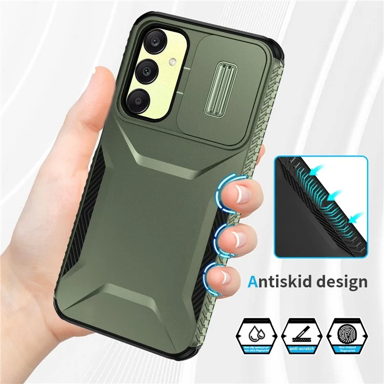 Pour Samsung Galaxy A25 5G (Global) (161,0 X 76,5 X 8,3 mm) Coque TPU+PC Grade Militaire Anti-Choc - Vert
