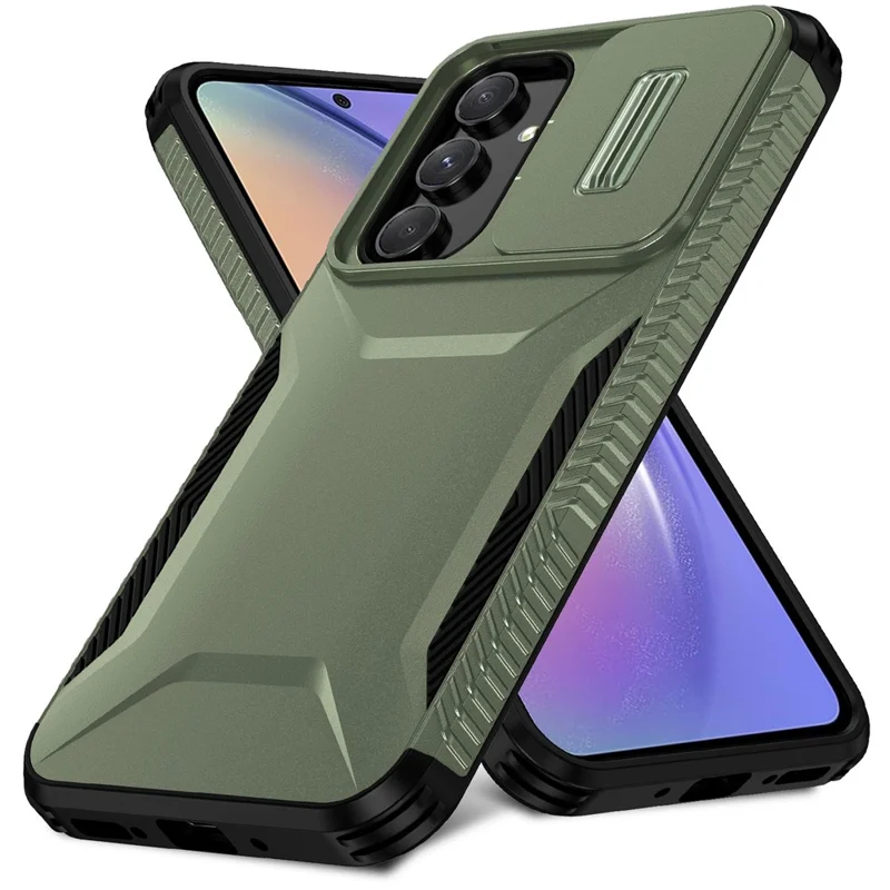 Pour Samsung Galaxy A54 5G Case TPU+PC Phone Cover avec Slide Lens Protection Design - Vert