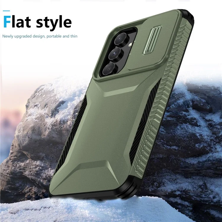 Pour Samsung Galaxy A54 5G Case TPU+PC Phone Cover avec Slide Lens Protection Design - Vert