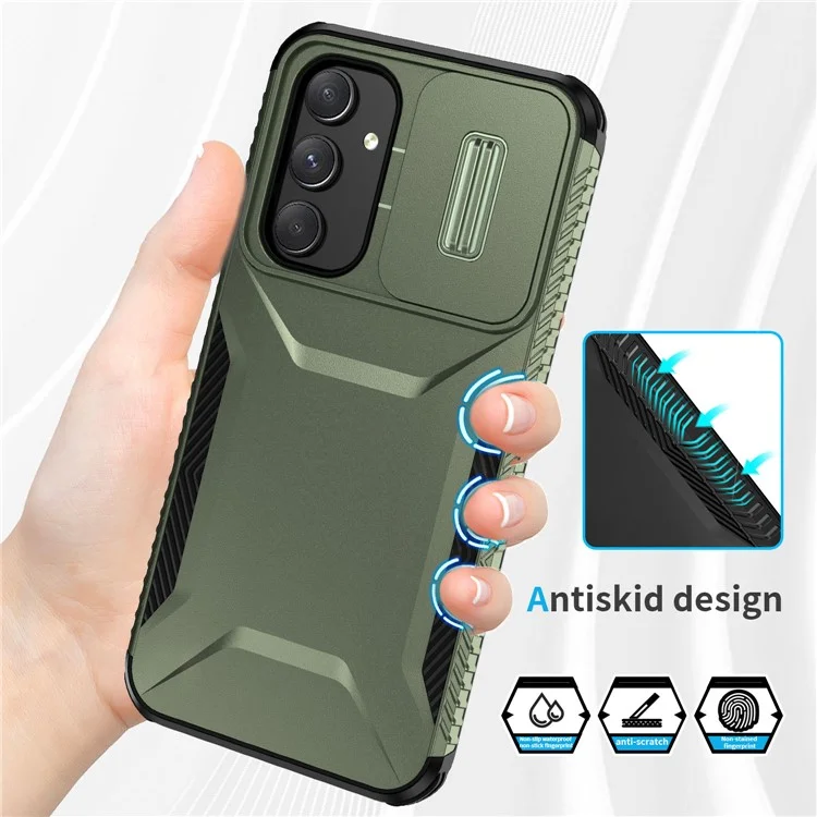 Pour Samsung Galaxy A54 5G Case TPU+PC Phone Cover avec Slide Lens Protection Design - Vert