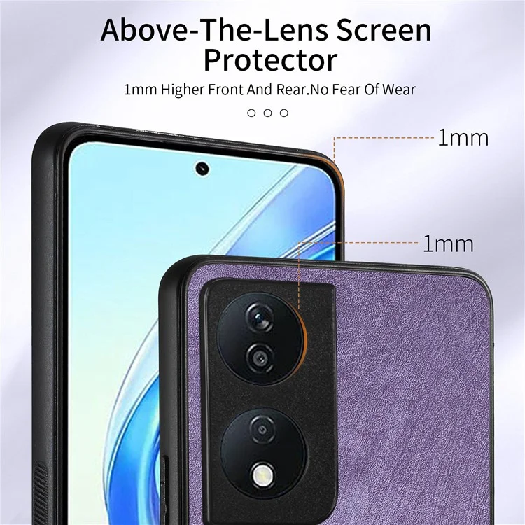 D1 For Honor X7b 4G / 90 Smart Case Custodia in pelle + TPU Retro Cover per telefono Portacarte - Nero