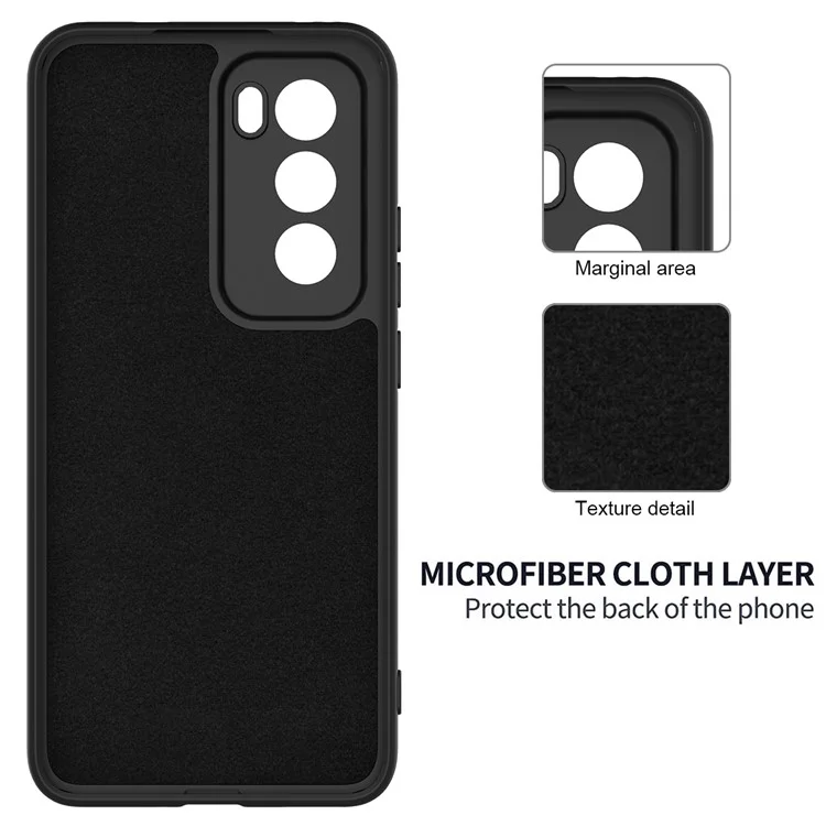 Para o Oppo Reno12 5G (Global) Capa Protetora Líquida de Silicone Capa do Telefone com Alça de Pulso - Preto