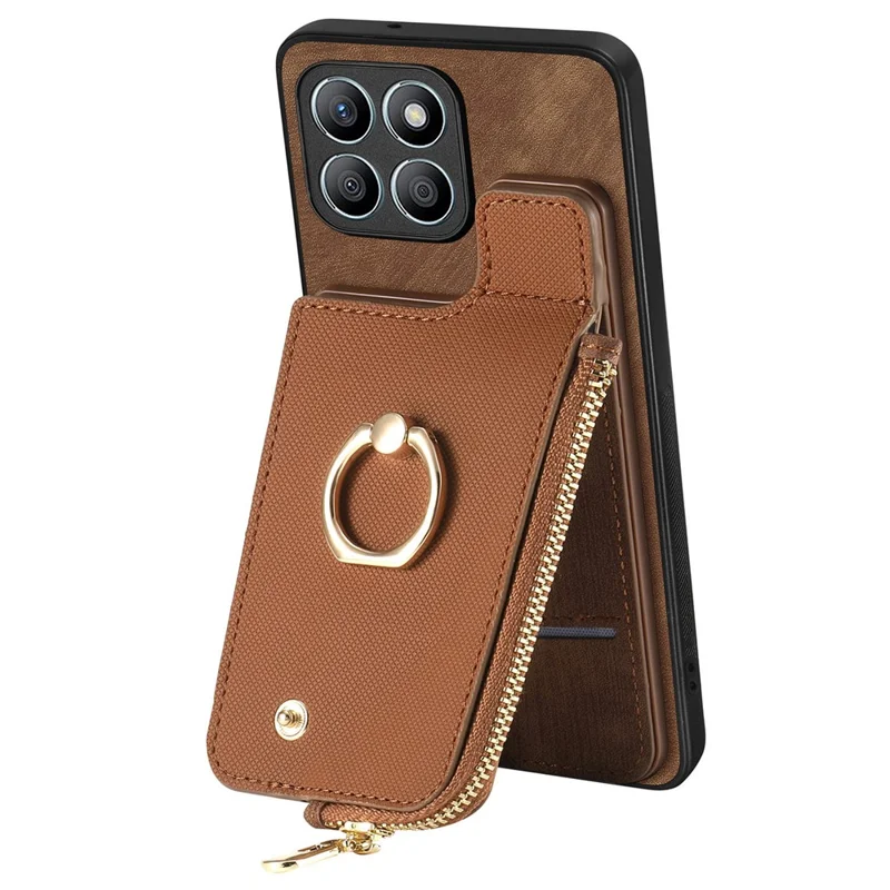Per Onore X8b 4G Case in Pelle+pc+tpu Copertina Telefonica Copiccata Copicca Taschi - Marrone