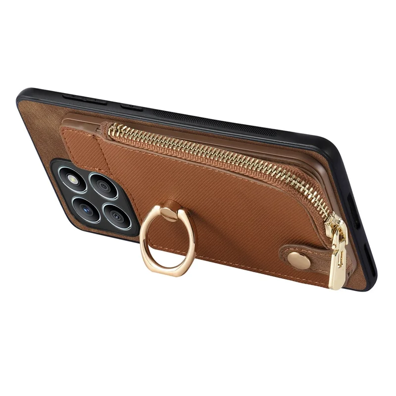 Per Onore X8b 4G Case in Pelle+pc+tpu Copertina Telefonica Copiccata Copicca Taschi - Marrone