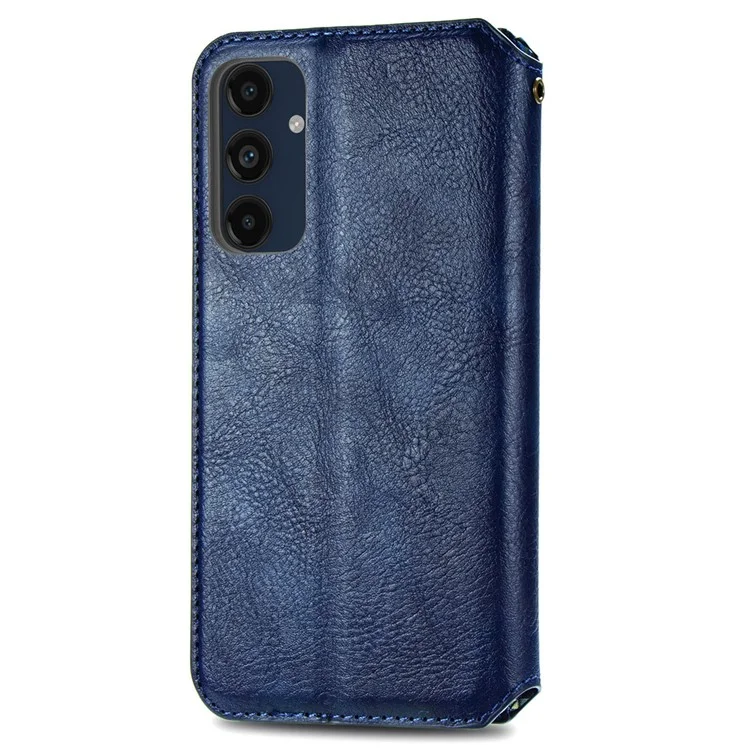 Para Samsung Galaxy M55 5G / C55 5G / F55 5G Funda Piel Rombo Folio Flip Tapa del teléfono - Azul