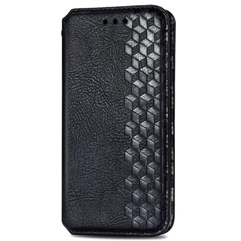 For Xiaomi Redmi Turbo 3 5G / Poco F6 5G PU Leather Case Rhombus Imprint Wallet Stand Phone Cover - Black