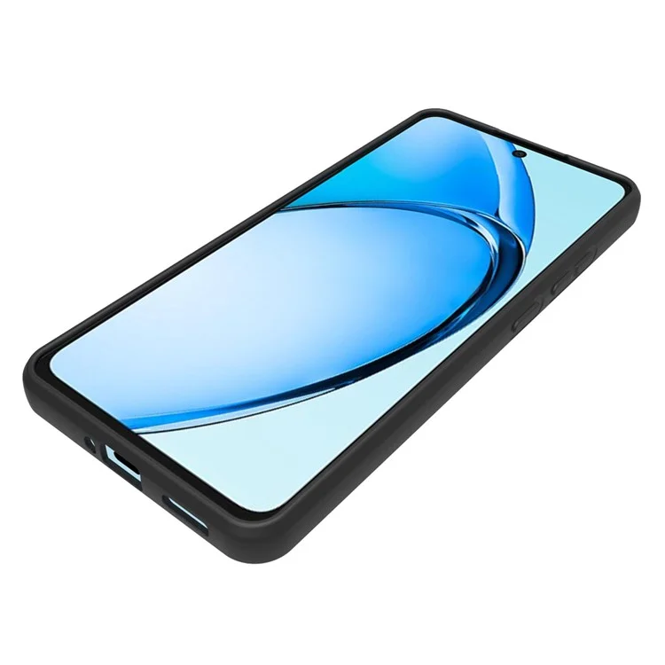 10 pezzi/confezione per Oppo Reno12 F 5G Case Anti-Impronta Digitale TPU Cover per Telefono - Nero
