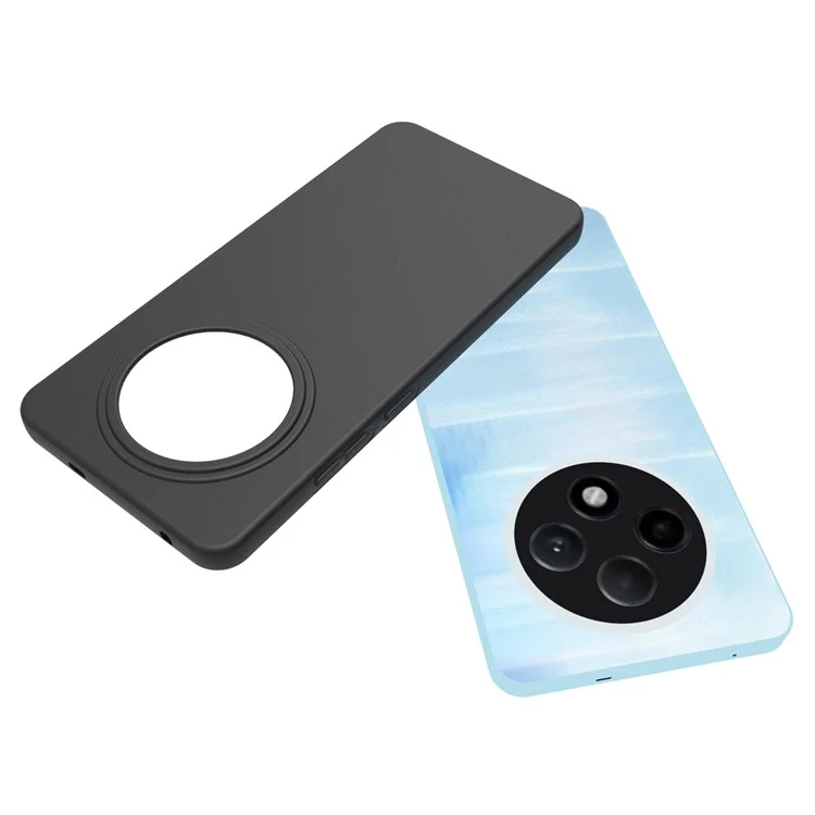 10 pezzi/confezione per Oppo Reno12 F 5G Case Anti-Impronta Digitale TPU Cover per Telefono - Nero