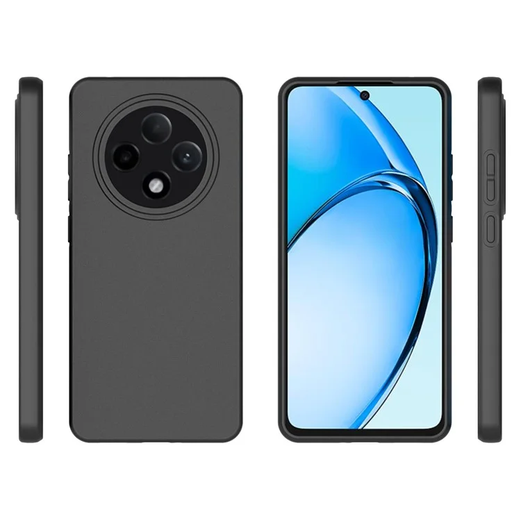 10 pezzi/confezione per Oppo Reno12 F 5G Case Anti-Impronta Digitale TPU Cover per Telefono - Nero