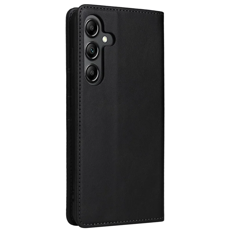 For Samsung Galaxy A15 4G / 5G Case RFID Blocking PU Leather Stand Phone Cover - Black