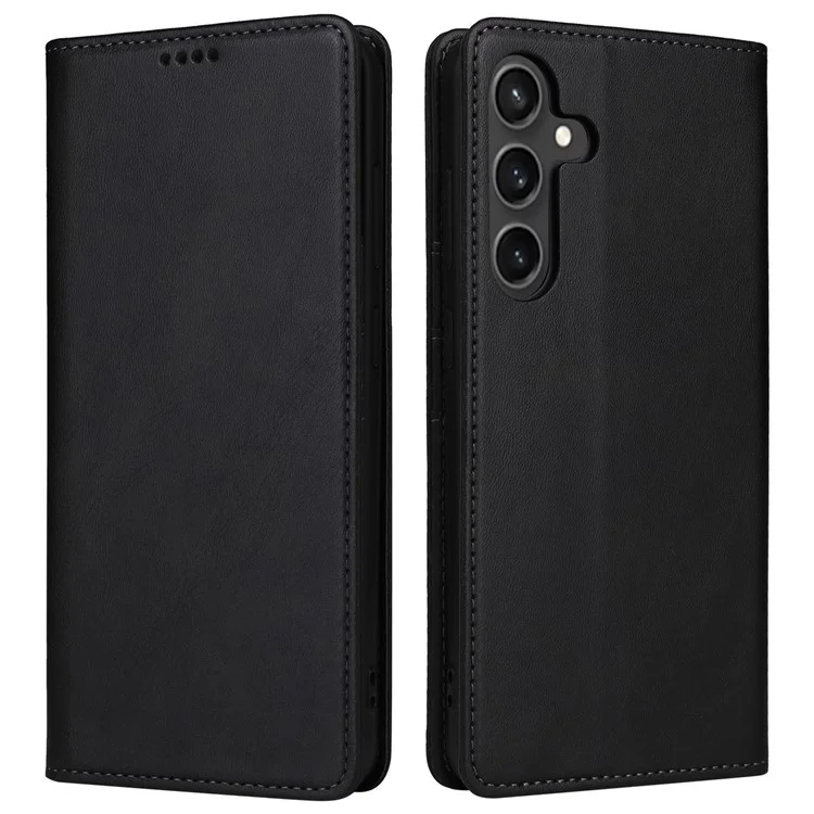 For Samsung Galaxy S23 FE Leather Phone Case with RFID Blocking Wallet - Black